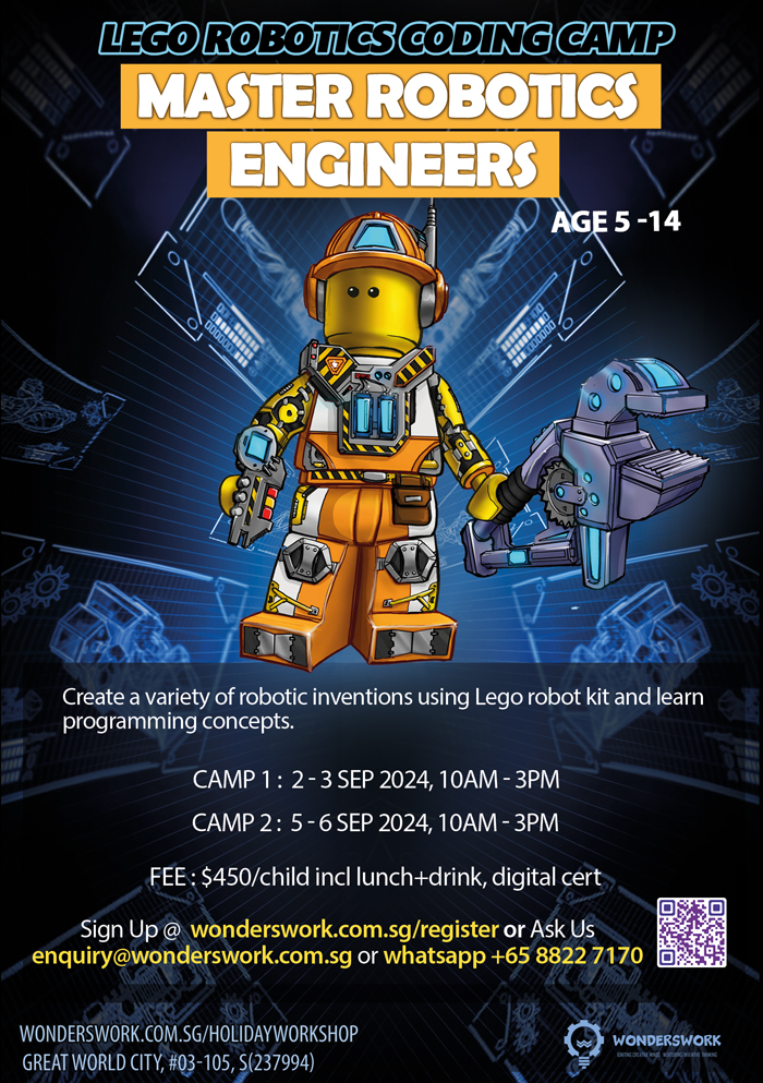 Master Robotics Engineers Lego Robotics Coding School Holiday Summer Camp May June July August 2023 For Age 5 to 14